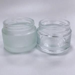 50g Frosted Glass Cosmetic Bottle and Cream Jar for Skin Care