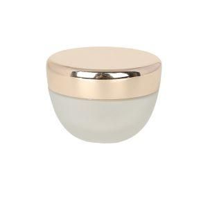 Manufacturers Jar Metal Lid Glass Cosmetic Jar with Rose Gold Lids