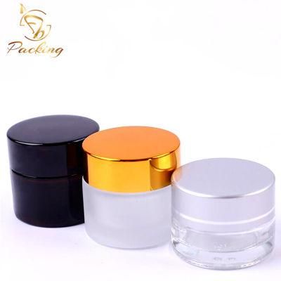 5g 10g 15g 20g 25g 30g 50g 60g 100g Frosted Glass Jar with Various Black Gold Silver Caps for Cosmetic Cream Face Cream Eye Cream etc