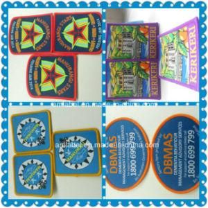 High Quality Woven Patches with Overlocking (AMWP2014029)