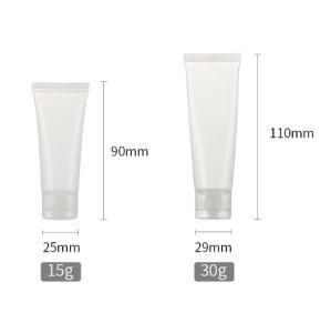 Small Size 30ml PE Transparent Frosted Soft Tube for Sample Use
