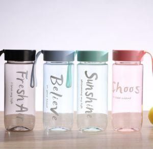 Customized Capacity 600ml Portable Flint Glass Bottles Hot Sale with Plastic Lids