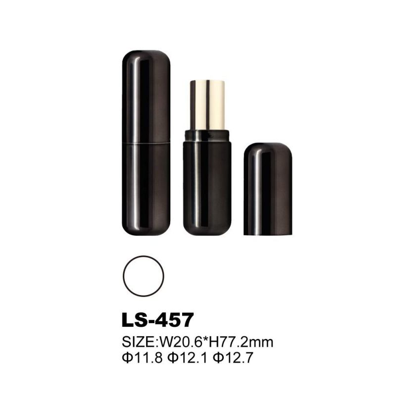 12.7mm Luxury Glossy Black Lipstick Tube Empty Lipstick Container and Packaging for Cosmetic Tube