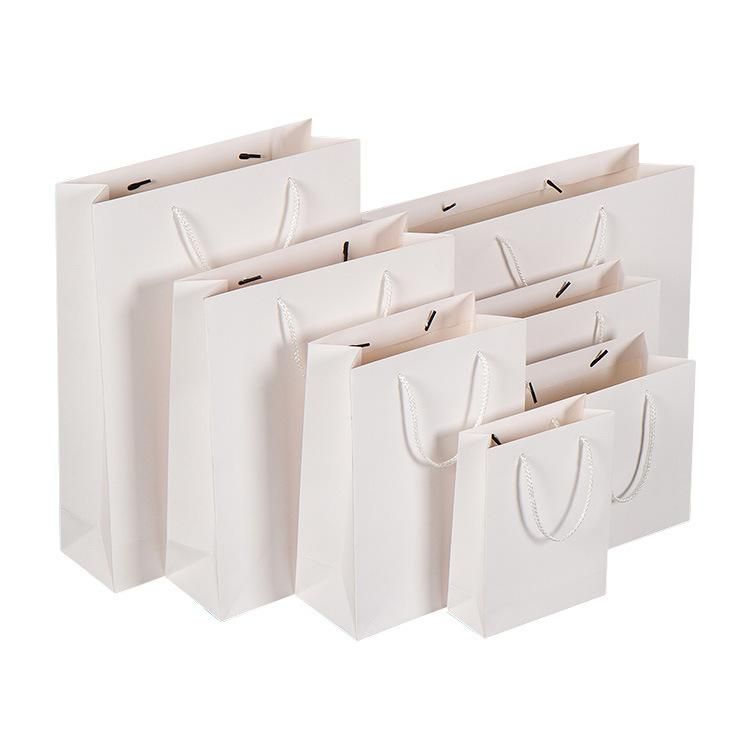 Wholesale White Customized Printed Shopping Packaging Paper Bag
