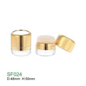 Wholesale Makeup Packaging Customized Round Empty Plastic Loose Powder Jar Cosmetic Case