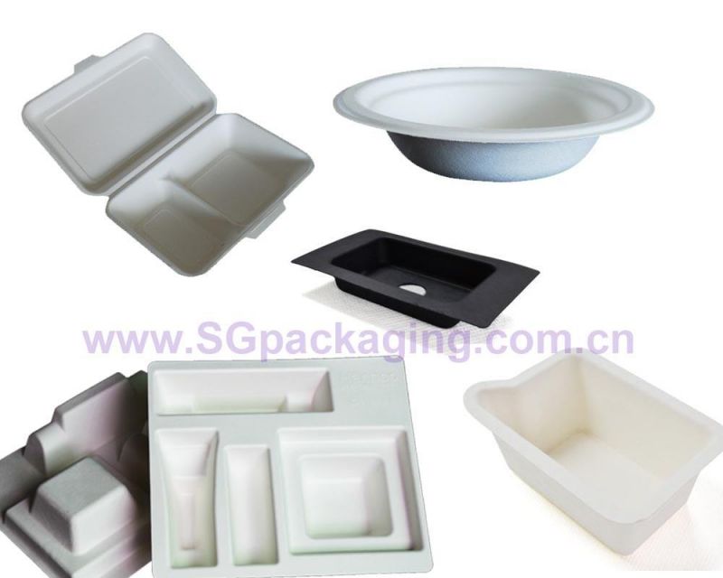 Biodegradable Bamboo Pulp Food Packaging Take Away Pulp Paper Storage Food Box