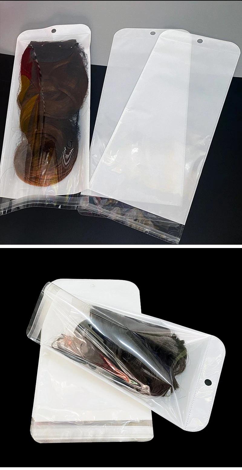 Wig Bag White Pearl Plastic Bag Transparent Self-Adhesive Pouch