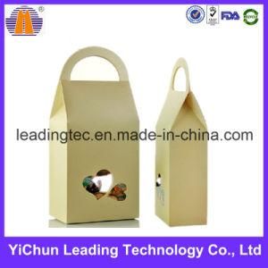 Flat Bottom Stand up Handled Windowed Kraft Paper Food Bag