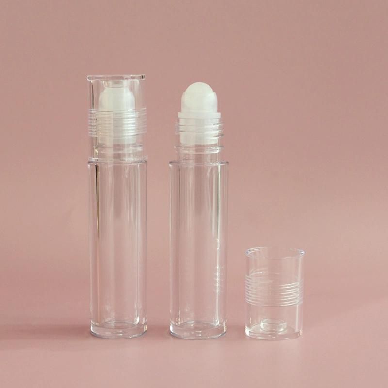7ml Clear Lip Oil Roller Tubes Custom Empty Cosmetic Packaging