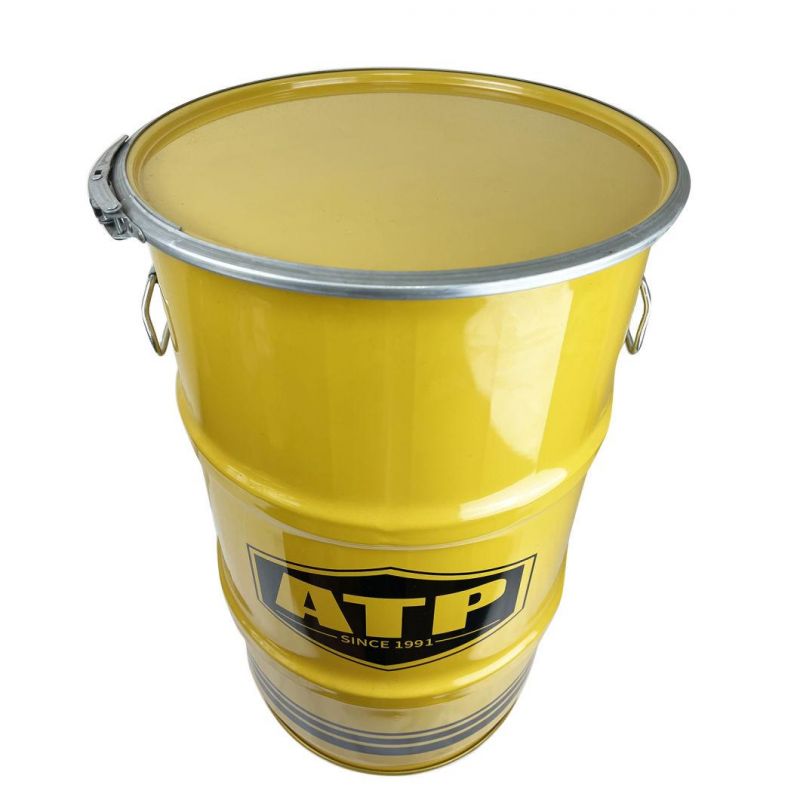 2022 Custom Chemical Size 366mm*366mm*625mm 60 Liters Round Engine Lubricating Oil Tin Can with Plastic Flexible Spout