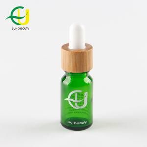 10ml Green Glass Bottle with Bamboo Dropper