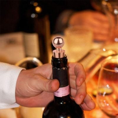 Hot Selling Good Quality Customized Pourer Spout Zinc Alloy Metal Plated Bottle Stopper Wine Stopper for Home Decoration