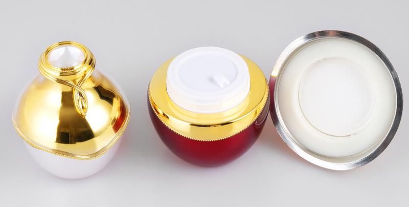 30g 50g Empty Plastic Acrylic Jar for Skin Care with Gold Metalized Cap