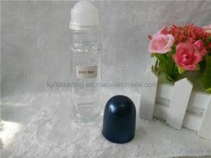 High Quality 50ml Transparent Glass Roll on Bottle with Plastic Cap (rob-2)