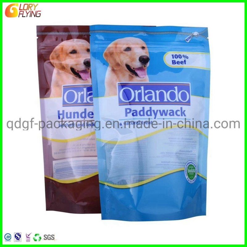 Customized Zipper Eco Friendly Food Packaging Plastic Food Bag for Dog, Birds