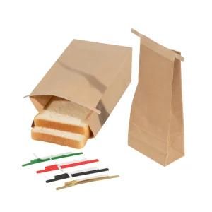 Food Grade Gift Bags Craft Packing Kraft Paper Bags for Food Snace and Bread