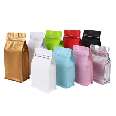 Factory Supply Stand up Pouch with Ziplock Aluminum Foil Coffee Bag with Valve Plastic Packaging Bags