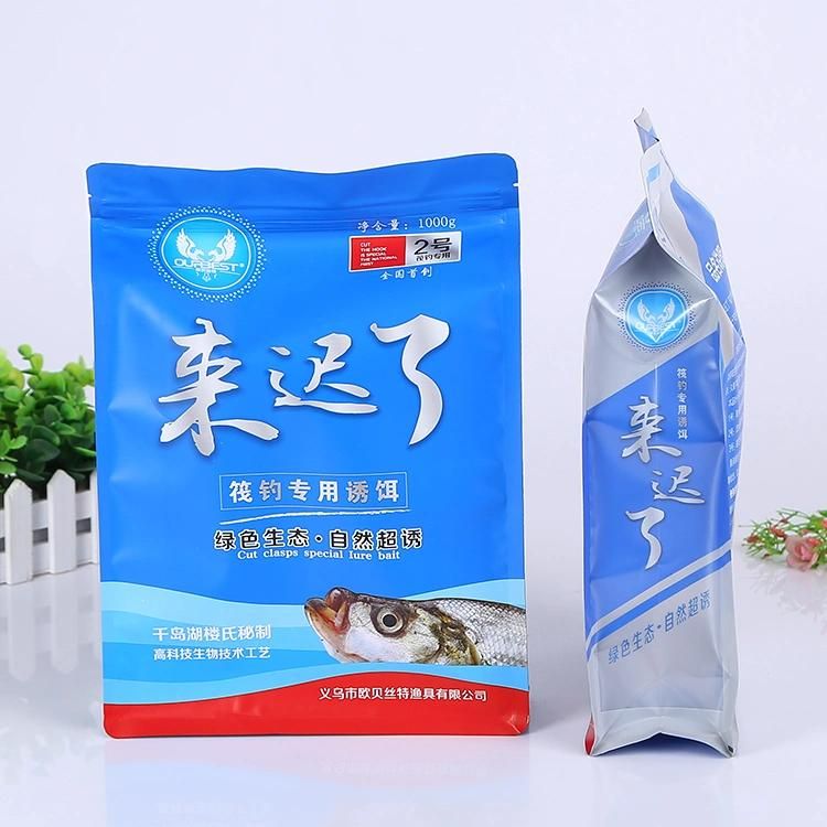 500g Eight Sides Seal Packaging Bag / Quad Seal Foil Flat Bottom Coffee Pouch with Clear Window