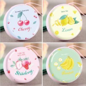 a Tin Box with Cherry, Strawberry, Banana and Fruit Design