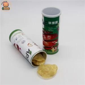 Custom Potato Chips Packaging Paper Cans / Potato Chips Packaging Tube Food Paper Cans