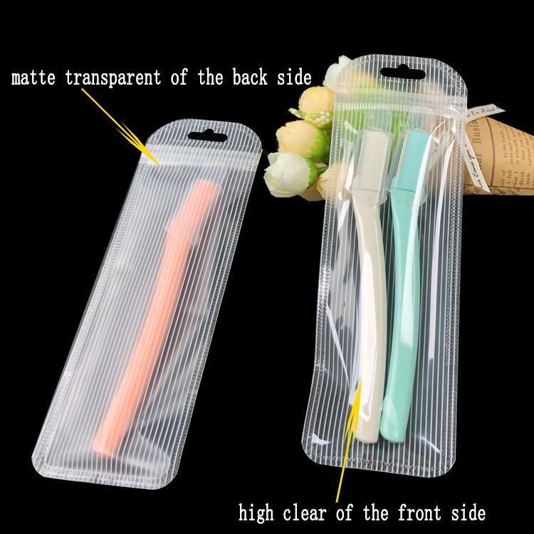 7*22 Cosmetic Brush Plastic Bags PP Zipper Bag