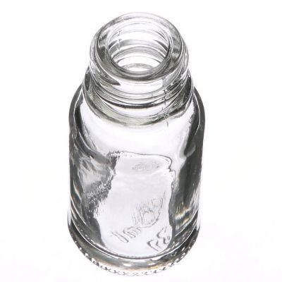 Thin Bottom Wholesale Boston Clear Empty Customized Round Whisky Vodka Glass Bottle