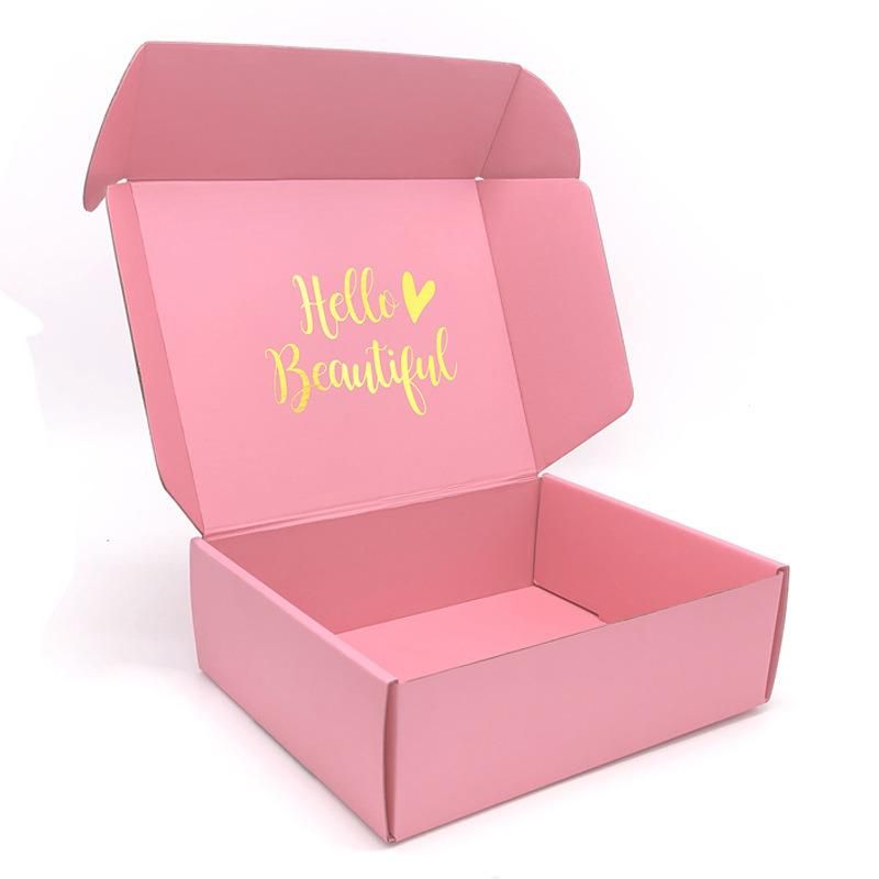 [Baiyue]Double-Sided Printing Pink Airplane Box Hairpin Jewelry Gift Packaging Box Custom Logo Extra Hard Color Custom Box
