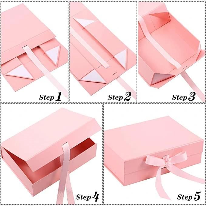 Wholesale Custom Foldable Gift Box Paper Cube Folding Product Packaging Box Package Paper Box Clothing Package