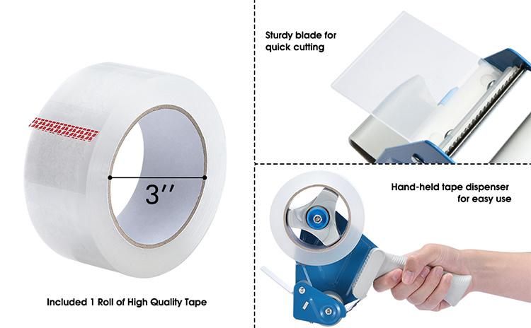 Custom Wholesale Kraft Paper Handheld Adhesive Packaging Tape Dispenser