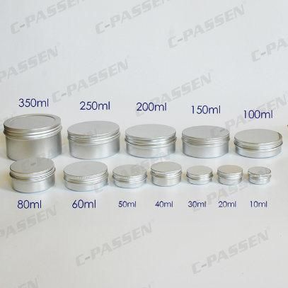 China Supply Small Round Lip Balm Aluminum Jar Container