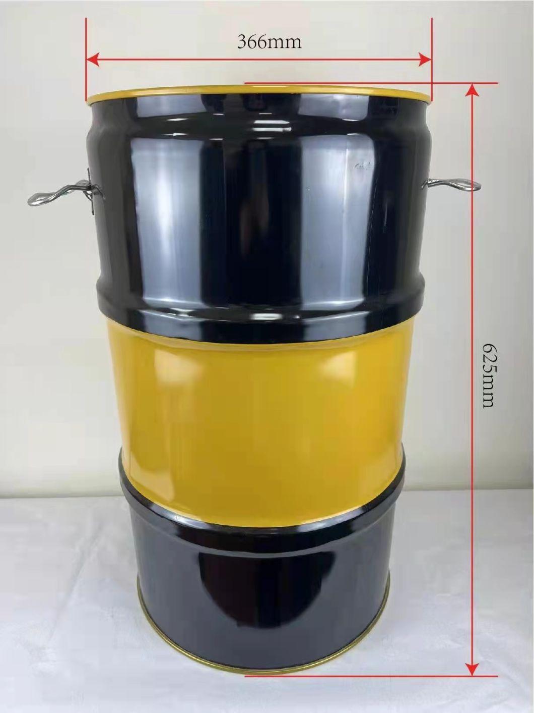 2022 Custom Chemical Size 366mm*366mm*625mm 60 Liters Round Engine Lubricating Oil Tin Can with Plastic Flexible Spout