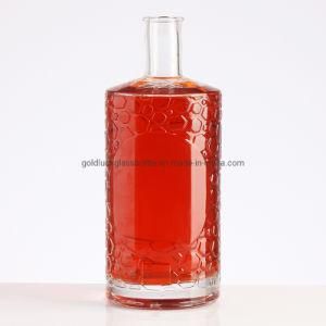 750ml/500ml/700ml Engraved Glass Bottle for Liquor Vodka/Gin/Whisky