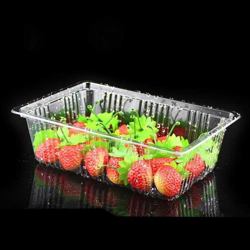 R-PET disposable plastic fruit tray take-away transparent blister frozen fruit tray