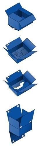 Folding PP Corrugated Boxes for Packaging
