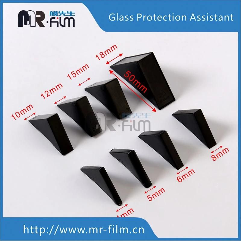 Black Triangle Glass Crash Protection Corner