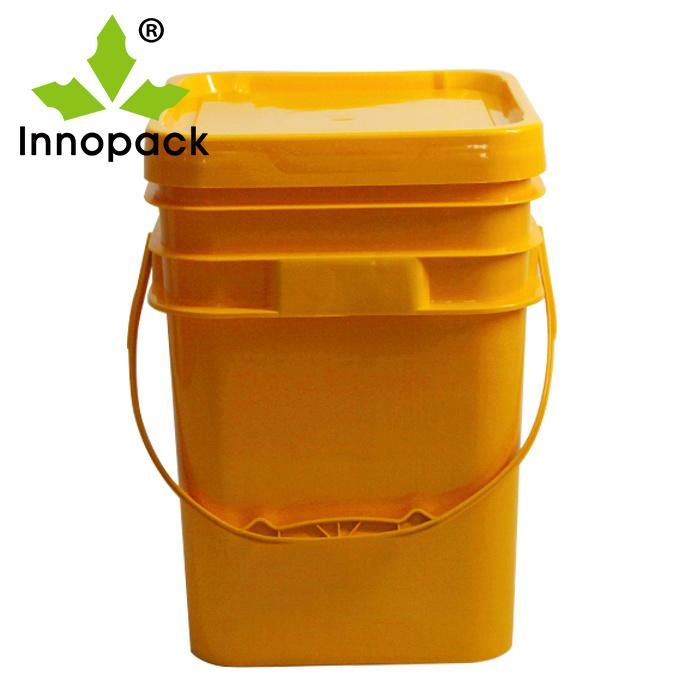 Cheap White 20 Liter Plastic Square Bucket with Handle