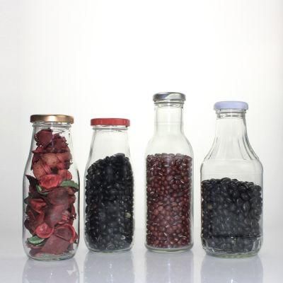 2022 Round Clear Glass Jar for Jam and Pickle Food Container with Metal Lid
