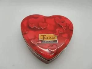 Heart Shape Chocolate Candy Metal Tin Box Tin Can