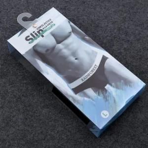 Custom Design Eco Friendly PVC Pet Clear Mens Underwear Plastic Packaging