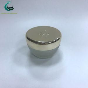 Shinny Gold Aluminum Lid 50g Glass Cosmetic Cream Jar for Skin Care Products