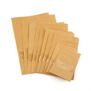 Chinese Manufacturers Customized Kraft Paper Laminated Food Packing Bags with Window