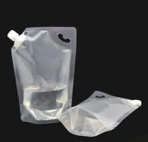 1000ml Transparent Stand up Bag Handheld Spout Pouch