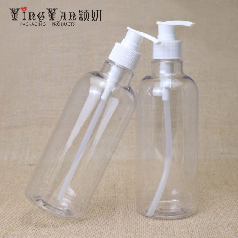 16oz 500ml Pet Clear Clean Alcohol Gel Hand Sanitizer Bottle with Pump Ready Stock