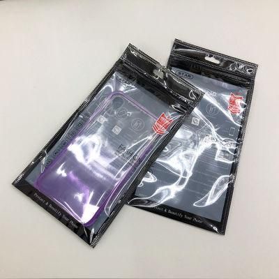 Black Packaging Bags Case Mobile Phone Cover Zipper Bags