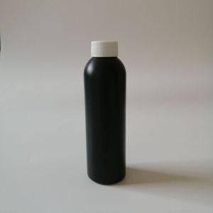 250ml HDPE Matt Black Round Shape Plastic Bottle with Screw Cap
