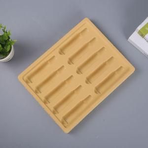 Custom PVC PS Plastic Flocking Blister Packaging Tray Plastic Insert Flocked Trays for Cosmetics Make-UPS