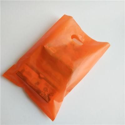 Hot Sale Reclosable Heat Sealed PE LDPE Shopping Die Cut Handle Bag Custom Printed Zipper Handle Plastic Bag