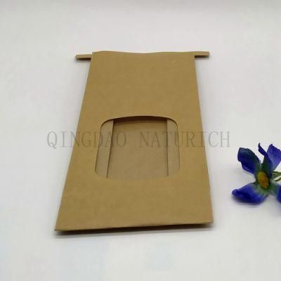 Custom Eco-Friendly Cookie Kraft Paper Pouches Bag with Tin Tie