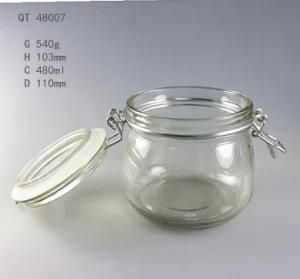 Stock Glass Jar with Line