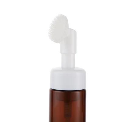 150ml Transparent Round Pet Plastic Facial Cleaning Foam Mousse Bottle 5oz